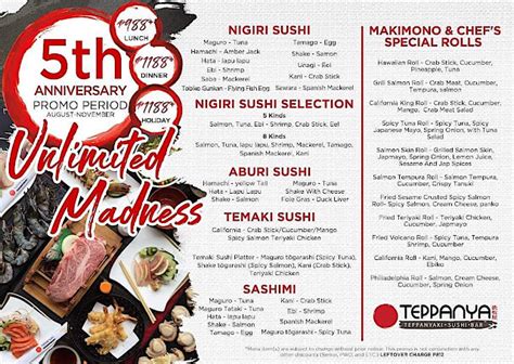 teppanya birthday|TEPPANYA: SM NORTH'S JAPANESE EAT ALL YOU CAN.